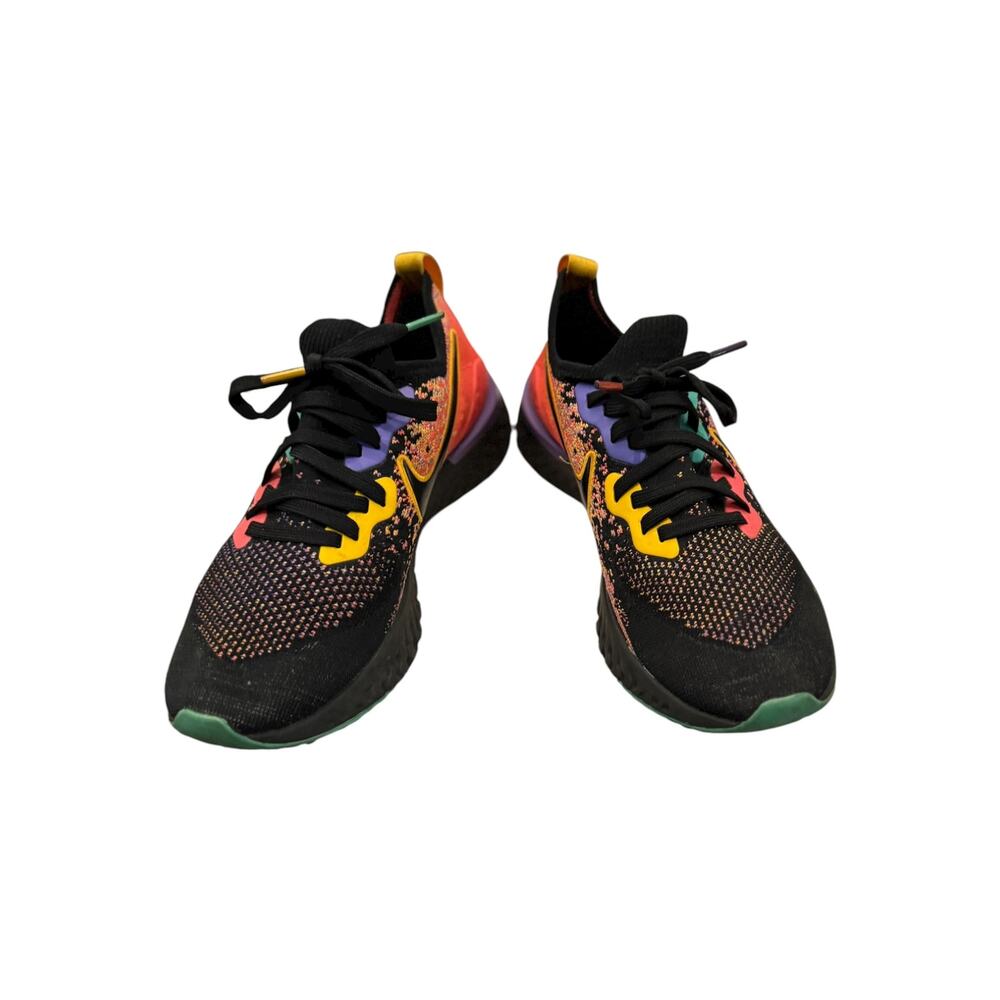 Nike Epic React Flyknit 2 Black Ember Glow Multicolor Women’s 10 CK0818-001 - Picture 4 of 7
